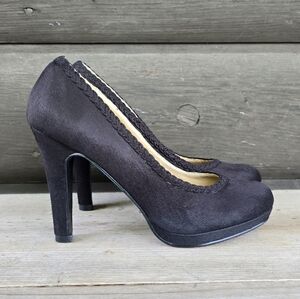 New @titude NEW!! Pretty Pump, Retro, Vegan Suede, Braided, Platform Pumps 7.5M